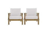 EEI-1819-NAT-WHI-SET Marina 2 Piece Outdoor Patio Teak Set By Modway