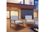 EEI-1819-NAT-WHI-SET Marina 2 Piece Outdoor Patio Teak Set By Modway