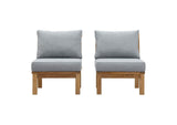 EEI-1821-NAT-GRY-SET Marina 2 Piece Outdoor Patio Teak Set By Modway