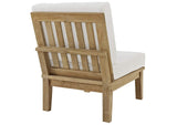 EEI-1821-NAT-WHI-SET Marina 2 Piece Outdoor Patio Teak Set By Modway