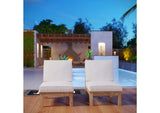 EEI-1821-NAT-WHI-SET Marina 2 Piece Outdoor Patio Teak Set By Modway