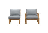 EEI-1823-NAT-GRY-SET Marina 2 Piece Outdoor Patio Teak Set By Modway