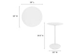 EEI-1825-WHI Lippa 28" Round Wood Bar Table By Modway