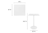 EEI-1826-WHI Lippa 28" Square Wood Bar Table By Modway