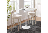 EEI-1826-WHI Lippa 28" Square Wood Bar Table By Modway
