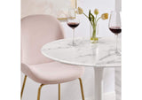 EEI-1827-WHI Lippa 28" Round Faux Marble Bar Table By Modway