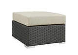 EEI-1855-CHC-BEI Sojourn Outdoor Patio Sunbrella® Ottoman By Modway