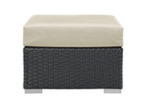 EEI-1855-CHC-BEI Sojourn Outdoor Patio Sunbrella® Ottoman By Modway