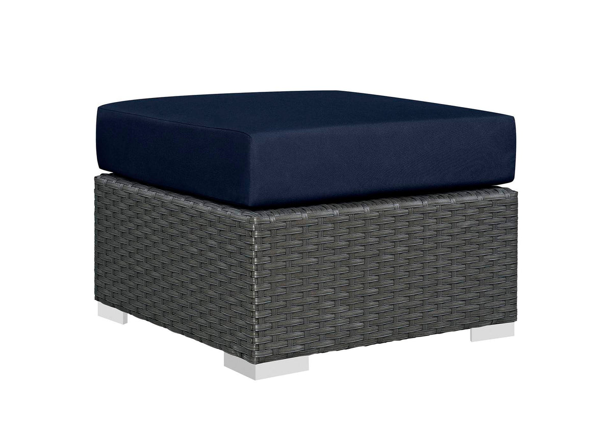 EEI-1855-CHC-NAV Sojourn Outdoor Patio Sunbrella® Ottoman By Modway
