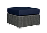 EEI-1855-CHC-NAV Sojourn Outdoor Patio Sunbrella® Ottoman By Modway