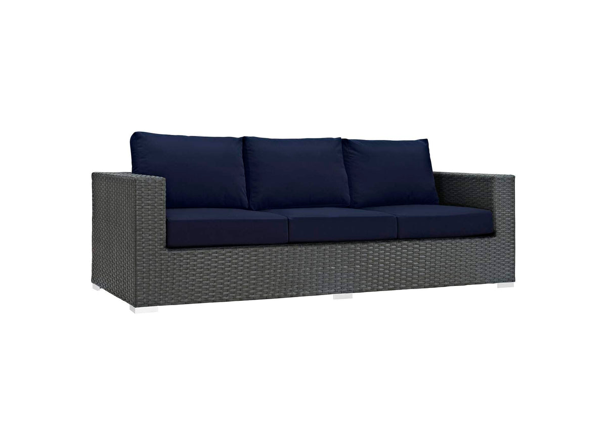 EEI-1860-CHC-NAV Sojourn Outdoor Patio Sunbrella® Sofa By Modway