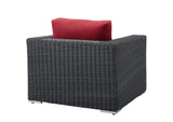 EEI-1864-GRY-RED Summon Outdoor Patio Fabric Sunbrella® Armchair By Modway