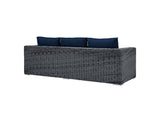 EEI-1874-GRY-NAV Summon Outdoor Patio Sunbrella® Sofa By Modway