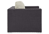 EEI-1809-EXP-BEI-SET Convene 5 Piece Outdoor Patio Sectional Set By Modway