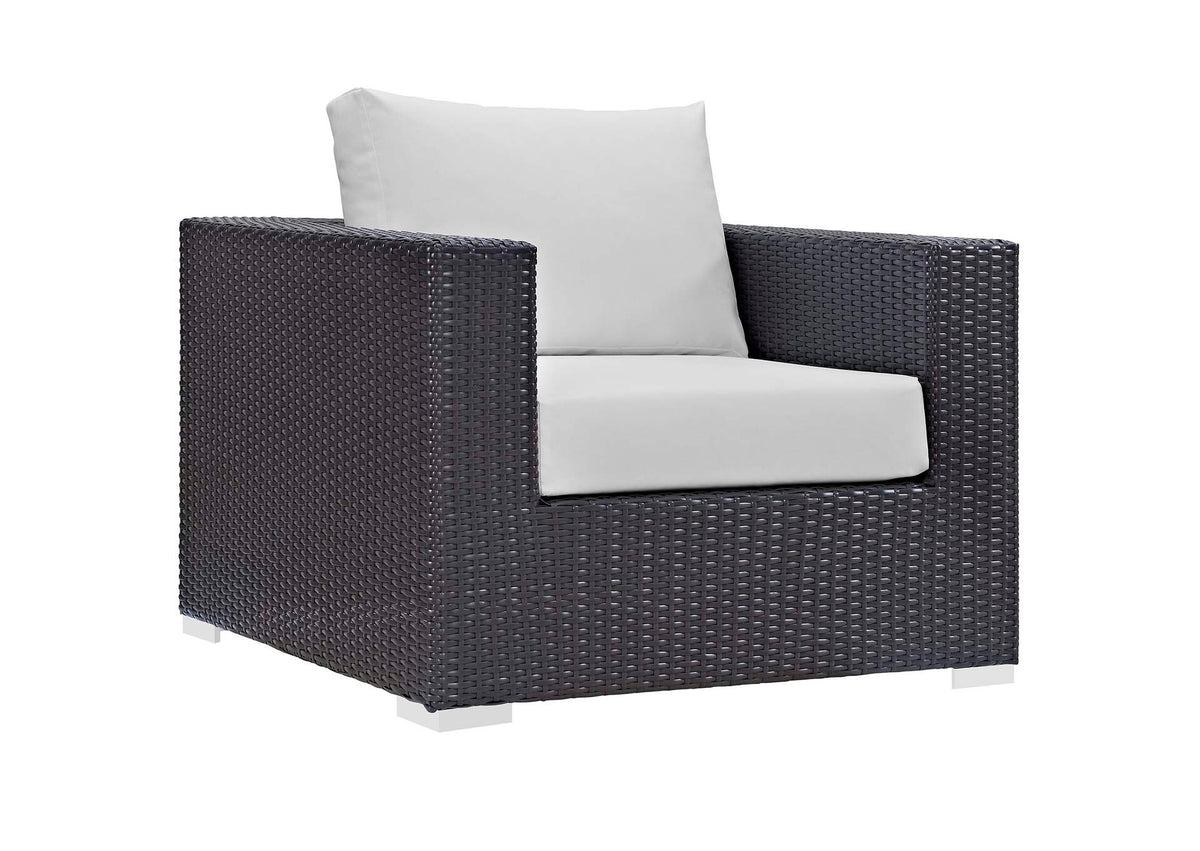 EEI-1906-EXP-WHI Convene Outdoor Patio Armchair By Modway