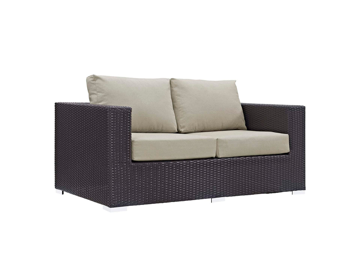 EEI-1907-EXP-BEI Convene Outdoor Patio Loveseat By Modway