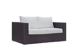 EEI-1907-EXP-WHI Convene Outdoor Patio Loveseat By Modway