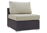 EEI-1808-EXP-BEI-SET Gather 7 Piece Outdoor Patio Sectional Set By Modway