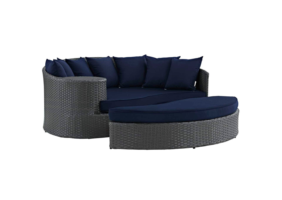 EEI-1982-CHC-NAV Sojourn Outdoor Patio Sunbrella® Daybed By Modway