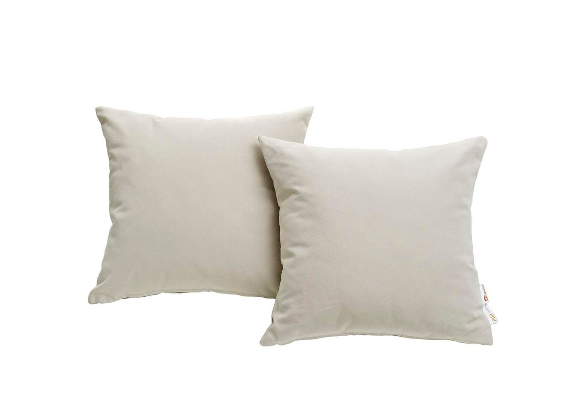 EEI-2002-BEI Summon 2 Piece Outdoor Patio Sunbrella® Pillow Set By Modway