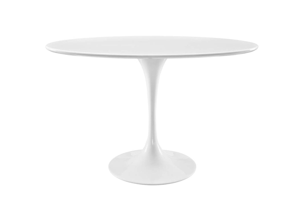 EEI-2017-WHI Lippa 48" Oval Wood Dining Table By Modway