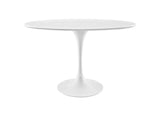 EEI-2017-WHI Lippa 48" Oval Wood Dining Table By Modway