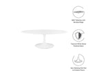 EEI-2018-WHI Lippa 48" Oval-Shaped Wood Coffee Table By Modway