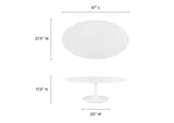 EEI-2018-WHI Lippa 48" Oval-Shaped Wood Coffee Table By Modway