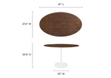 EEI-2019-WAL Lippa 48" Oval Wood Dining Table By Modway