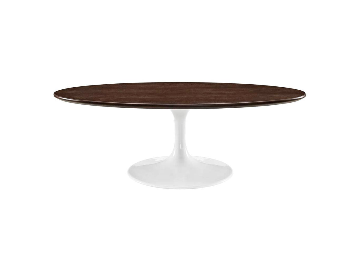 EEI-2020-WAL Lippa 48" Oval Wood Coffee Table By Modway