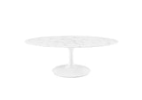 EEI-2022-WHI Lippa 48" Oval Faux Marble Coffee Table By Modway