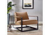 EEI-2075-TAN Seg Vegan Leather Accent Chair By Modway