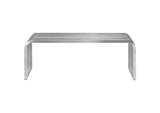EEI-2102-SLV Pipe 47" Stainless Steel Bench By Modway