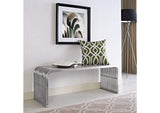 EEI-2102-SLV Pipe 47" Stainless Steel Bench By Modway