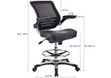 EEI-211-BLK Edge Drafting Chair By Modway
