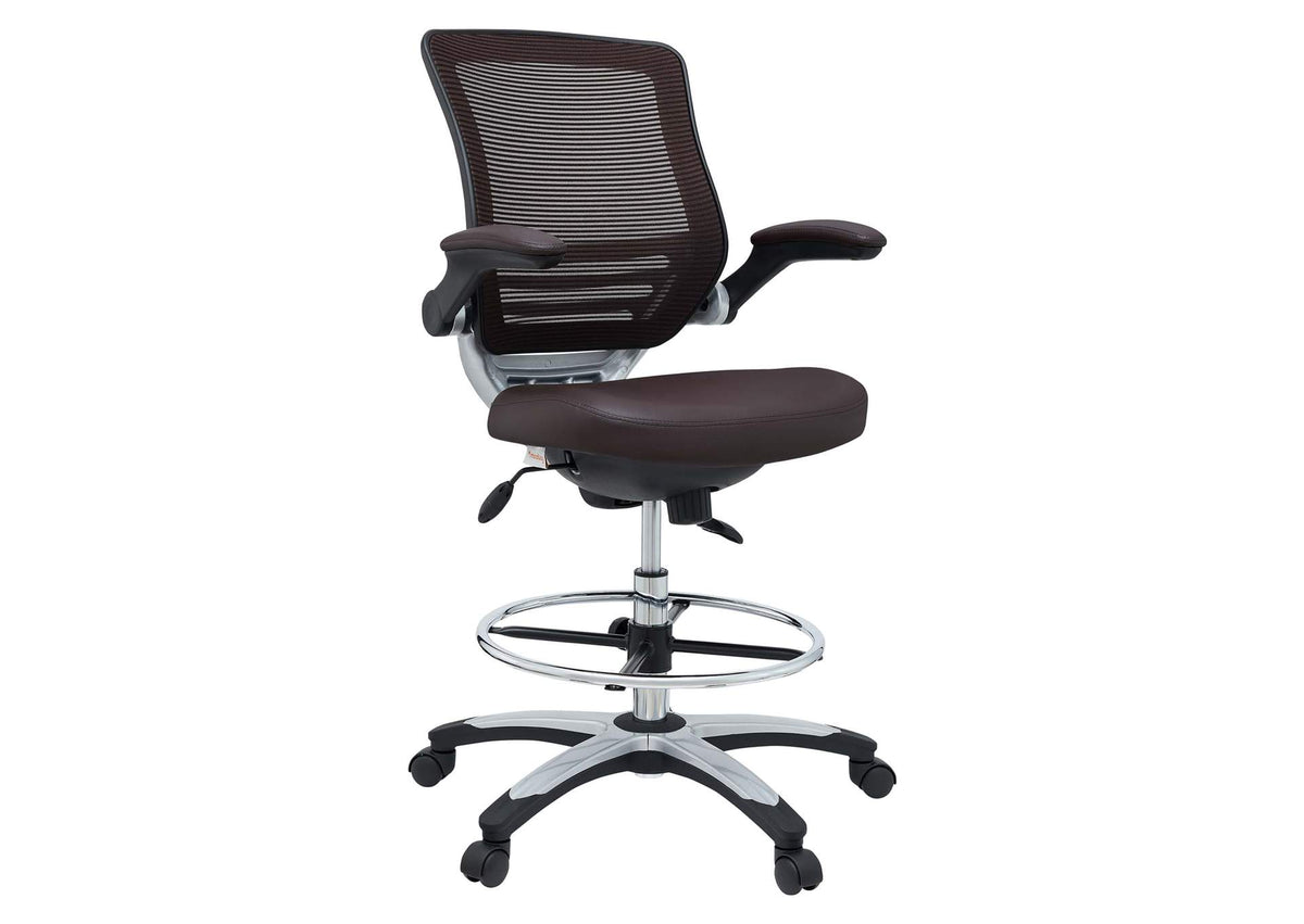 EEI-211-BRN Edge Drafting Chair By Modway