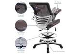 EEI-211-BRN Edge Drafting Chair By Modway