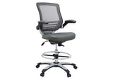 EEI-211-GRY Edge Drafting Chair By Modway