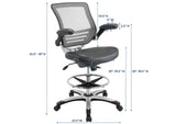 EEI-211-GRY Edge Drafting Chair By Modway