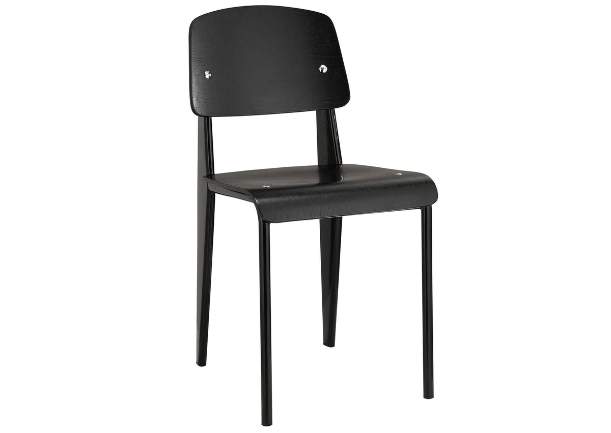 EEI-214-BLK-BLK Cabin Dining Side Chair By Modway