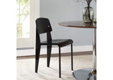 EEI-214-BLK-BLK Cabin Dining Side Chair By Modway