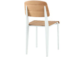 EEI-214-NAT-WHI Cabin Dining Side Chair By Modway