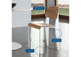 EEI-214-NAT-WHI Cabin Dining Side Chair By Modway