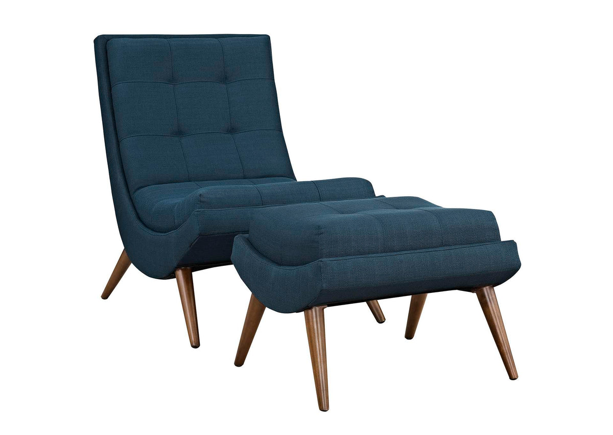 EEI-2143-AZU Ramp Upholstered Fabric Lounge Chair Set By Modway