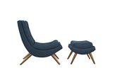 EEI-2143-AZU Ramp Upholstered Fabric Lounge Chair Set By Modway