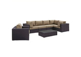 EEI-2157-EXP-MOC-SET Convene 7 Piece Outdoor Patio Sectional Set By Modway
