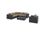 EEI-2157-EXP-MOC-SET Convene 7 Piece Outdoor Patio Sectional Set By Modway
