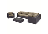 EEI-2157-EXP-MOC-SET Convene 7 Piece Outdoor Patio Sectional Set By Modway