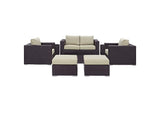 EEI-2159-EXP-BEI-SET Convene 8 Piece Outdoor Patio Sofa Set By Modway