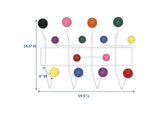 EEI-216-MULTI Gumball Coat Rack By Modway